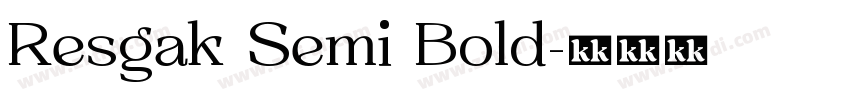 Resgak Semi Bold字体转换